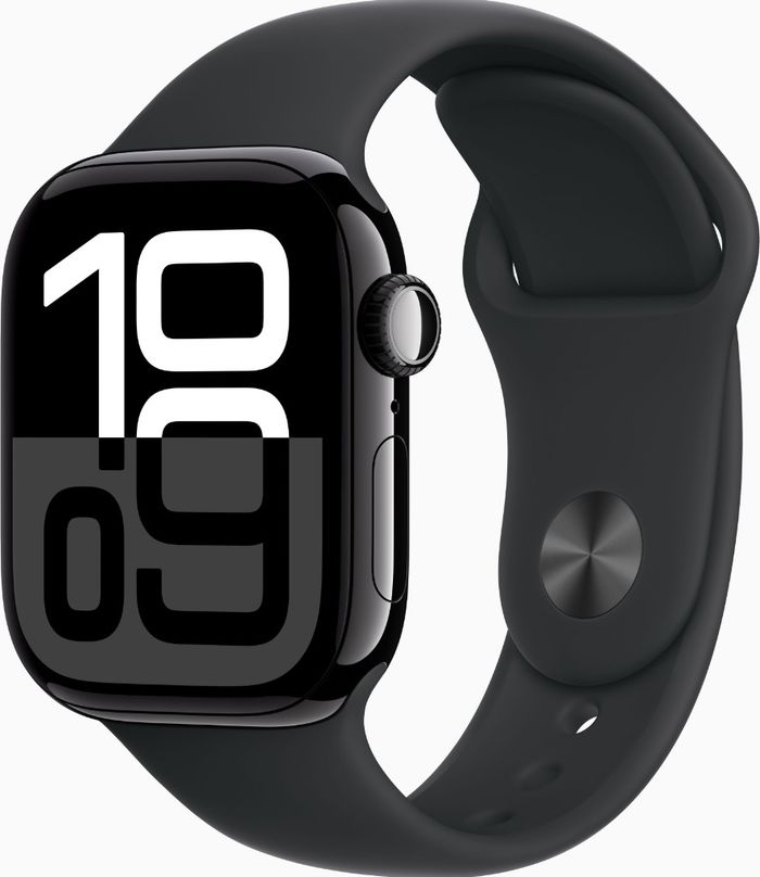 Смарт-годинник Apple Watch Series 10 Gps Cellular 42mm Jet Black Alu. Case w. Black Sport Band - S/M (MWX63)