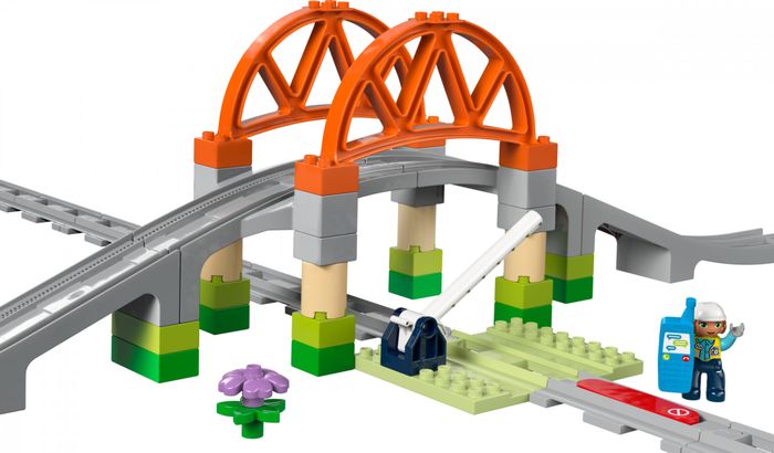 Блоковий конструктор Lego Duplo Town Додатковий набір Залізничний міст і колії (10426)