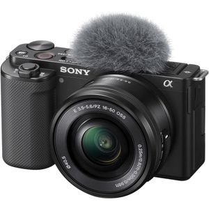Компактний фотоапарат зі змінним обєктивом Sony ZV-E10 kit (16-50mm) Black (ILCZVE10LB.CEC)