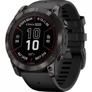 Смарт-годинник Garmin Fenix 7X Pro Sapphire Solar Carbon G. Dlc Tit. with Black Band (010-02778-10/11)
