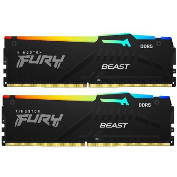 Память для настільних компютерів Kingston Fury 16 gb (2x8gb) DDR5 5200 MHz Beast Rgb (KF552C40BBAK2-16)