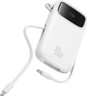 Зовнішній акумулятор (павербанк) Baseus QPow 2 20000mAh 30W White (P10055009213-00)