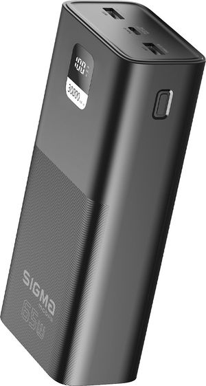 Зовнішній акумулятор (павербанк) Sigma mobile X-power SI30A6QLX 30000mAh Black