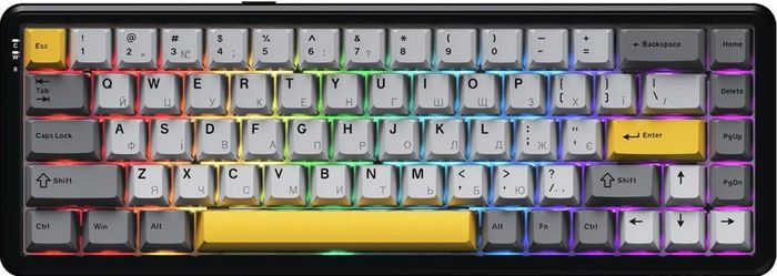 Клавіатура Ajazz AK680 Max Magnetic Switch Black/Gray/Yellow (AK680-M-BGY-A)