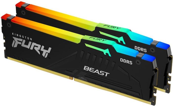 Память для настільних компютерів Kingston Fury 64 gb (2x32gb) DDR5 5200 MHz Beast Black Rgb Expo (KF552C40BB2AK2-64)
