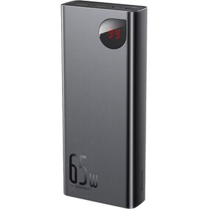 Зовнішній акумулятор (павербанк) Baseus Adaman Metal Digital Display Quick Charge Power Bank 65W 20000mAh Black (PPIMDA-D01)