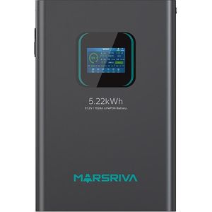 Зовнішня батарея для ДБЖ/інвертора Marsriva LiFePO4 51.2V 100Ah Bms (MR-LFP48-100-WMD)