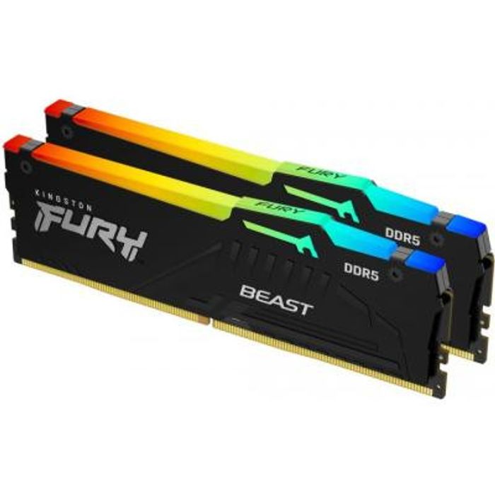Память для настільних компютерів Kingston Fury 32 gb (2x16gb) DDR5 5200 MHz Beast Rgb (KF552C40BBAK2-32)