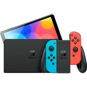 Портативна ігрова приставка Nintendo Switch Oled with Neon Blue and Neon Red Joy-Con (045496453442)
