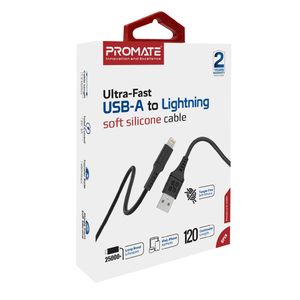 Кабель 1.2m USB 2.0 / Lightning Promate (POWERLINK-AI120.BLACK) Black