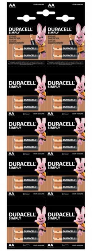 Батарейка DURACELL LR06 MN1500 2x10 шт (6768607) відривні